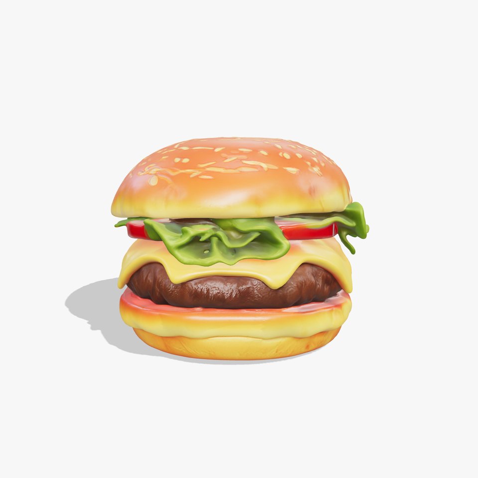 Cheeseburger Model Pack with PBR Textures